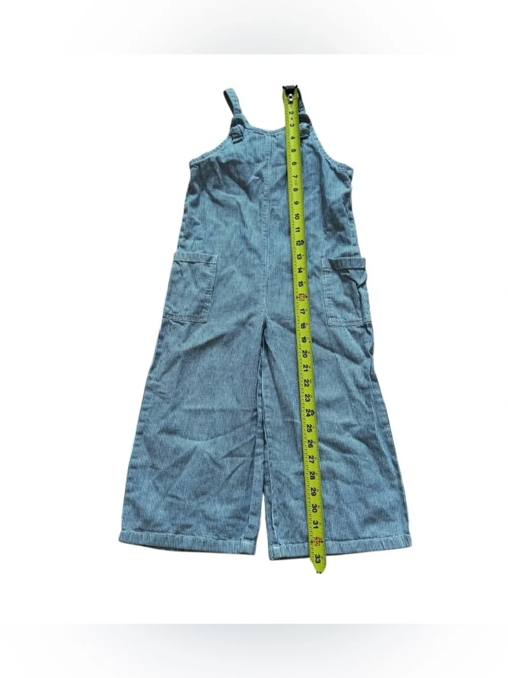 Old Navy Striped Wide-Leg Overalls Cotton Toddler Girls 4T